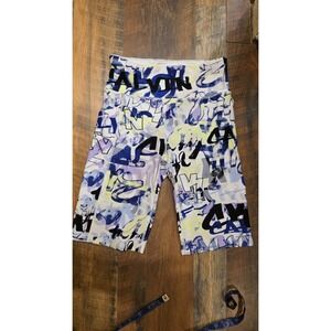 Calvin Klein Women's High Rise Graffiti Bike Athletic Short Sz XS